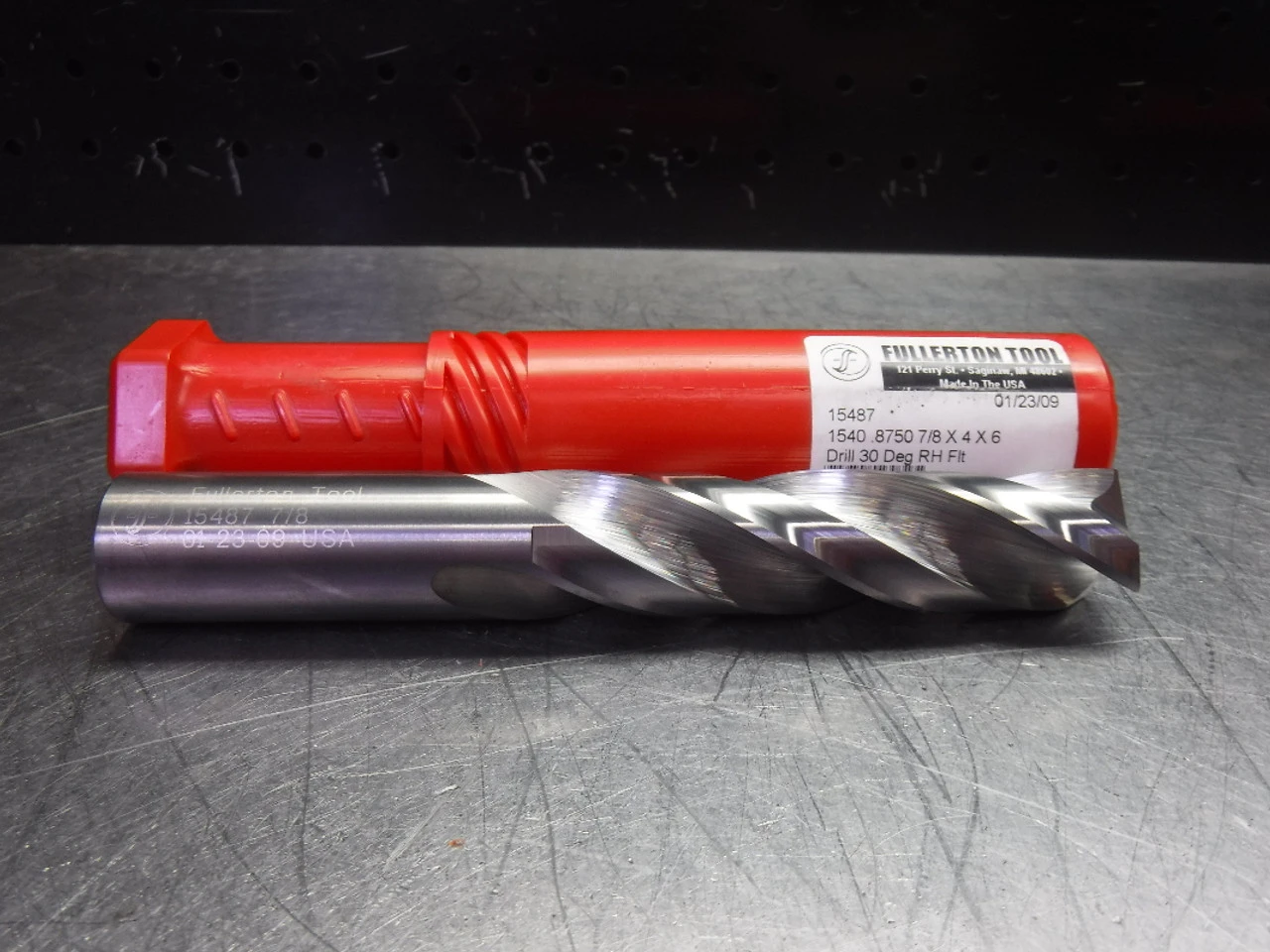 Fullerton Tool 7/8" Solid Carbide Drill 3 Flute 15487 (LOC2107A)