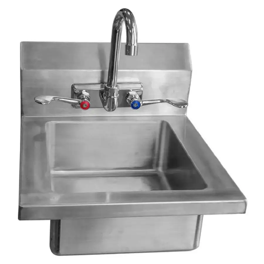 New | in-Stock Atosa New Atosa MRS-HS-14 (W) Hand Sink with Wrist Blade Handle - 14"W x 16.5"D x 11"H Hand Washing and Sanitizing Illinois US | Falcon Restaurant Supply #1375476