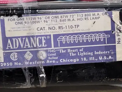 USED ADVANCE TRANFORMER CO RS-110-TP