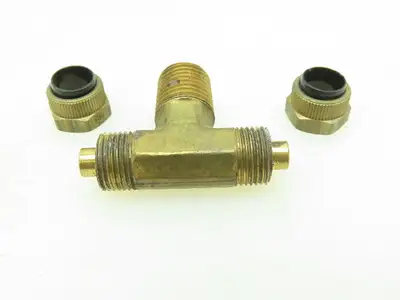 Male Branch Tee Poly-Tite Compression Fitting 3/8" Tube x 1/4" MNPT  LOT OF 12