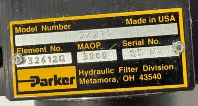 NEW PARKER 5Z279 HYDRAULIC PRESSURE FILTER 15P110QBM2KS121