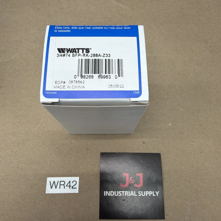 New | in-Stock Watts 3/4 #74 BFP-RK-288A-Z33 Valves/Fittings Indiana US | J&J Industrial Supply #806136