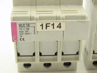 Eti VLC VLC10 Fuse Holder 32A 690V 3-Pole 10x38 Class CC Lot of 6