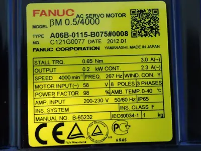 USED FANUC A06B0115B075#0008