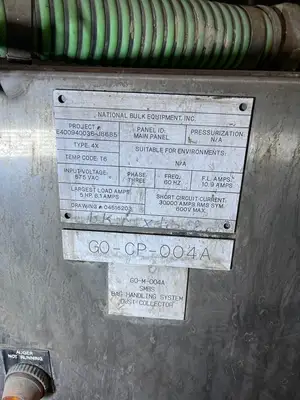 Stainless Steel Super Sack Bag Unloading System w/ Dust Collector & Push Control