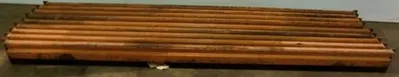 QTY. 9. PALLET BEAMS 96 3/8" X 3 &frac34;" ORANGE ...