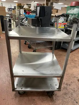 Used Falcon Restaurant Supply Used Stainless Commercial Double Oven Equipment Stand with Caster Wheels Restaurant Equipment (Miscellaneous) Illinois US | Falcon Restaurant Supply #1376062