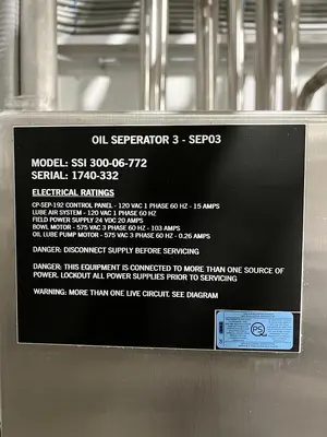 USED 2020 GEA WESTFALIA SSI-300-06-772