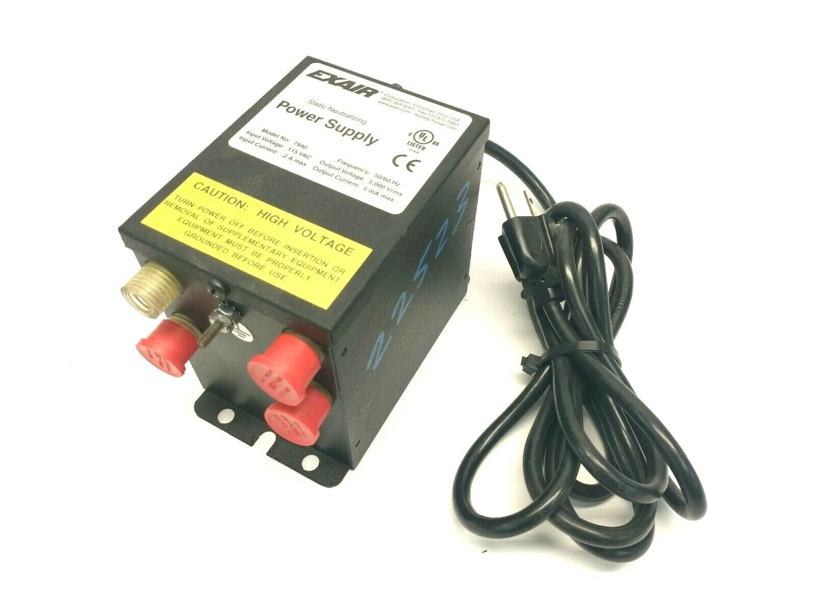 7940 | Exair  Static Neutralizing Power Supply Unit 115 VAC - Used