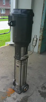 SPC9349  Pump Grundfos vertical centrifugal pump model CRI10-14 FK-FGJ-A-F-HQQE-NX2, 15 hp