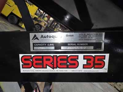 2500 LB Capacity Autoquip Series 35 Auto Scissor Lift, w/ Conveyor, 1.5 HP