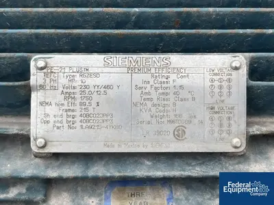 USED Siemens 10 HP Siemens Vacuum System, Model 2BE11010HY9Z