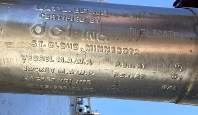 Used DCI, INC. DCI 3000L Stainless Steel Jacketed Reactor, Fermenter Reactors New Jersey US | EcReCon Inc #720203