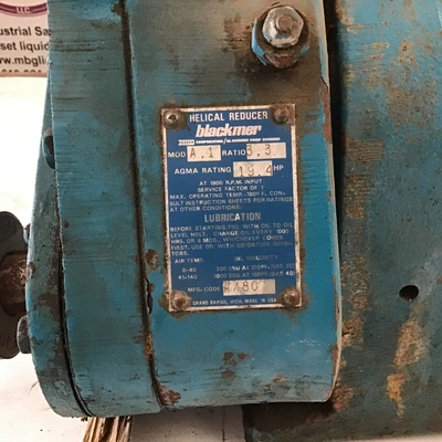 Blackmer A.1 Inline Helical Gear Speed Reducer 3.3:1 AGMA 19.4