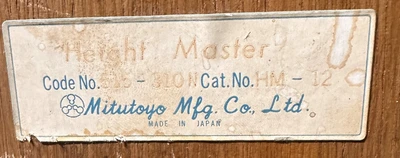 MITUTOYO HM-12 12" HEIGHT GAGE