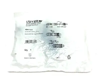 New | in-Stock LÜTZE 490191,STGK-M12 5POL-A FK Electrical Fittings Michigan US | Maverick Industrial Sales #1391306