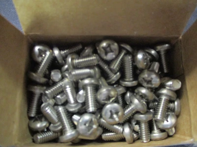 New 18-8SS 12/24 X 1/2" Phillip Pan Machine Screws (QTY 100)