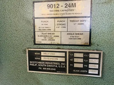 2005 SCOTCHMAN 9012-24M PUNCH-SHEARS, IRONWORKERS | Diamond Jack Machinery, Inc. (3)