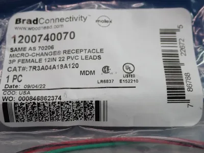 NEW MOLEX WOODHEAD 7R3A04A19A120