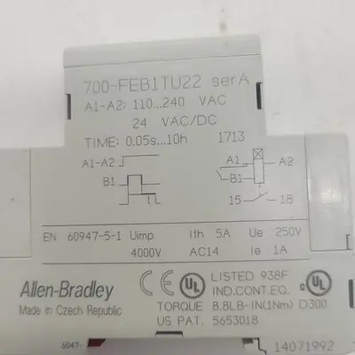 Used ALLEN-BRADLEY ALLEN-BRADLEY 700-FEB1TU22 SER.A Misc Electrical & Power Parts | ND Industrial Surplus #1212124