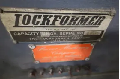 LOCKFORMER 20 GAUGE BUTTON PUNCH SNAPLOCK Roll Formers | THREE RIVERS MACHINERY (4)