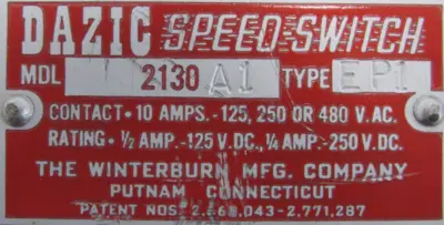 NEW DAZIC 2130A1 SPEED SWITCH TYPE EP1