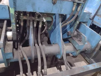 20,000 LBS X 54" X 36" BRANER HYDRAULIC COIL CAR UPENDER WITH POWER FEED CONVEYOR: YOBRO #25238