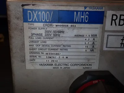 USED 2013 YASKAWA MOTOMAN MH6