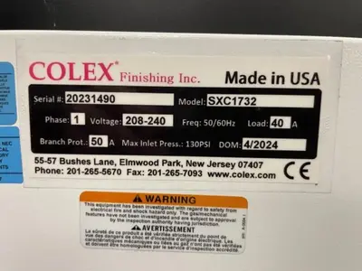 Used 2024 COLEX SXC1732 Digital Finishing Ohio US | HGR 24 #1300088