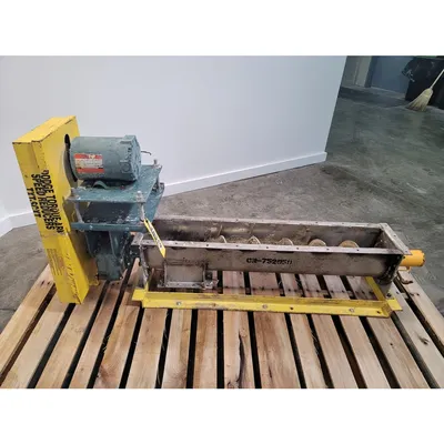 Used 6" dia. X 3' long Stainless Steel Industrial Screw Auger Feeder