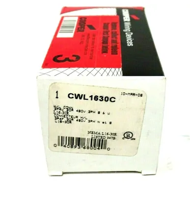 2 NEW COOPER CWL1630C CONNECTORS