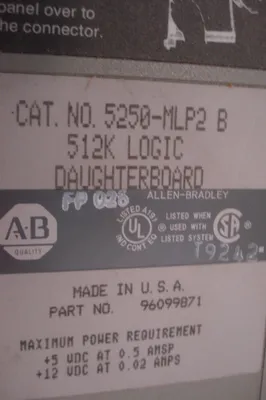 ALLEN BRADLEY 5250-MLP2/B DAUGHTERBOARD 5250-LP/B HOST BOARD