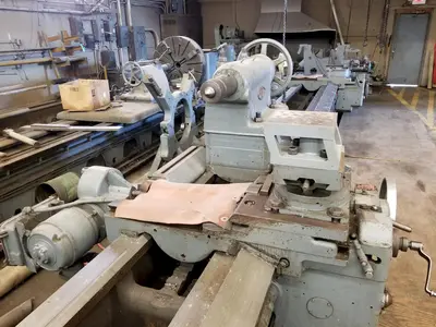 56" x 342" BERTRAM ENGINE LATHE WITH DUAL CARRIAGES