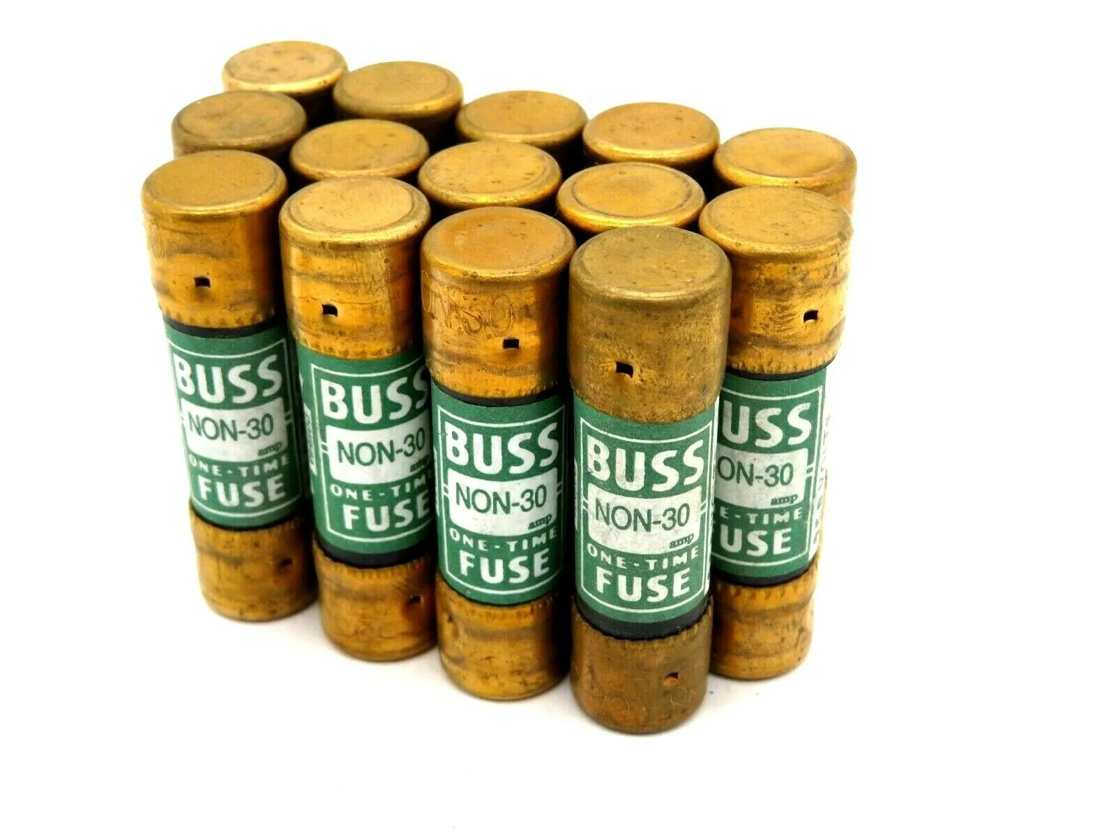 NEW LOT OF 14 BUSSMANN NON-30 FUSE CLASS K5 250V NON30