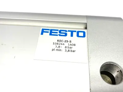 USED FESTO SPRING CLAMPING UNIT, BOTH ENDS, 8000N, 25MM STROKE