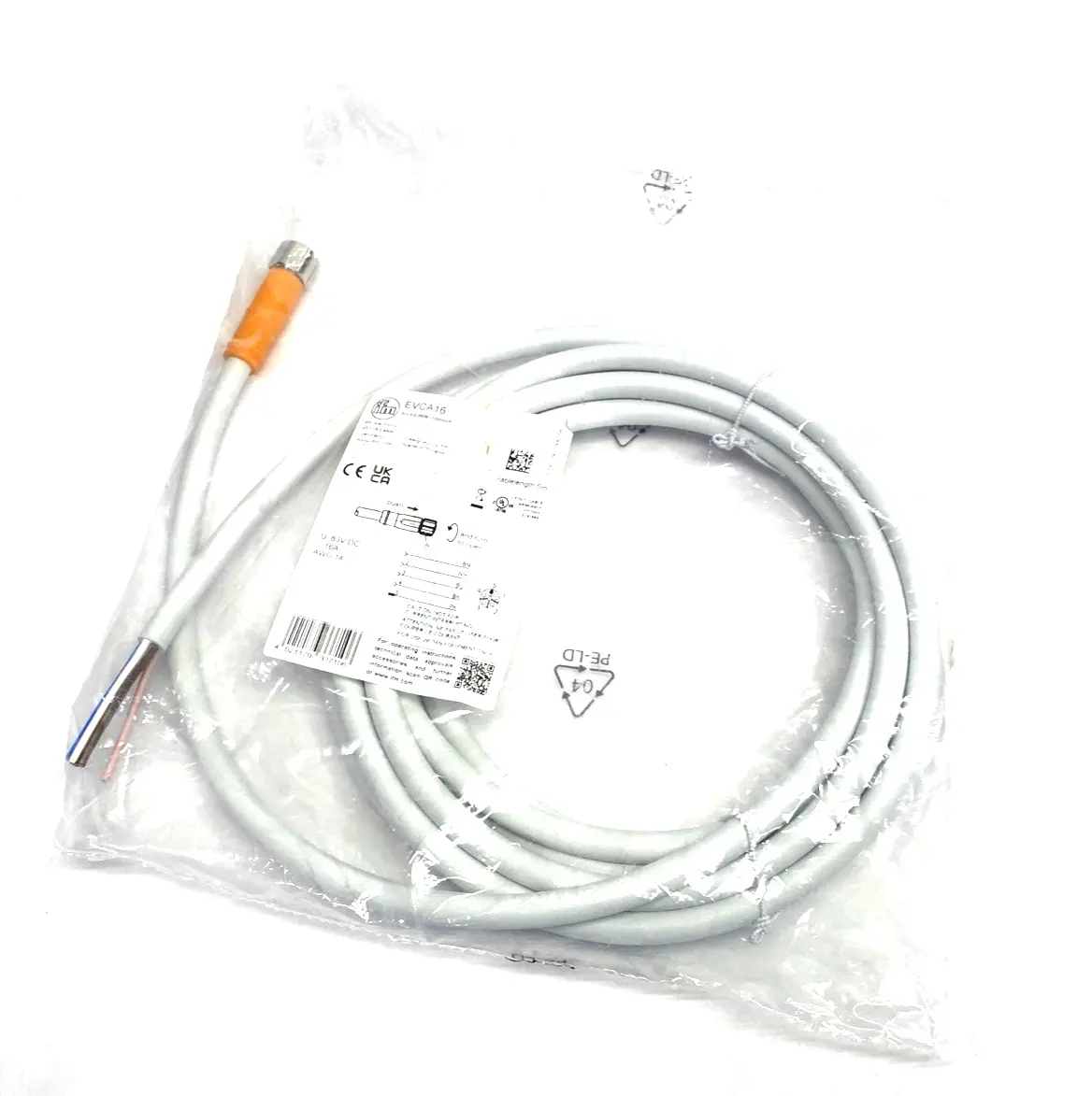 New | in-Stock ifm Single Ended Female Cordset M12 L-Coded ADOGE050MSS0005H05 Cable & Wire Michigan US | Maverick Industrial Sales #1391307
