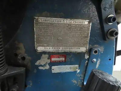 L & J No 2 Mechanical Punch Press OBI 18 Ton 2" Stroke 6.5 Throat 2Hp 3Ph