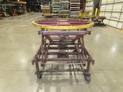 Southworth Pallet Positioner Rotary Spring Level Loader Turntable 38"H Casters-