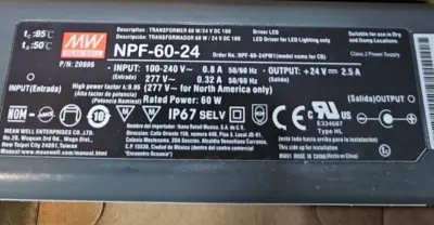 Mean Well NPF-60D-24 Power Supply 60W 24V (BIN314)