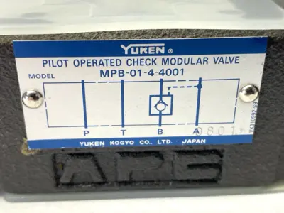 USED YUKEN PILOT OPERATED CHECK MODULAR VALVE