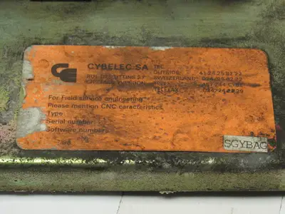 Cybelec CNC-7000 12" Computer Monitor W/Burn In Image