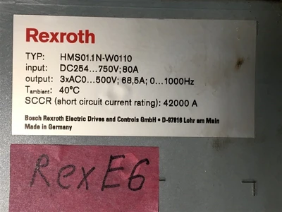USED REXTROTH HMS01.1N-W0110 (5)-
