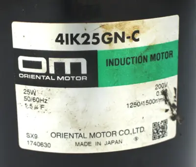 USED ORIENTAL MOTOR 4IK25GN-C