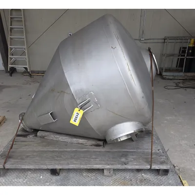 Used Stainless Steel Cone Bottom Hopper Bin 30 Cu/Ft