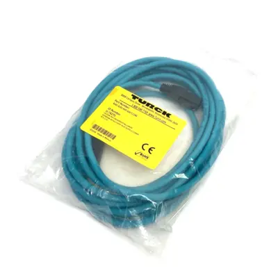 New | in-Stock Turck Double Ended Ethernet Cordset RJ45 to RJ45 U-74275 PLC Ethernet Equipment Michigan US | Maverick Industrial Sales #1414349