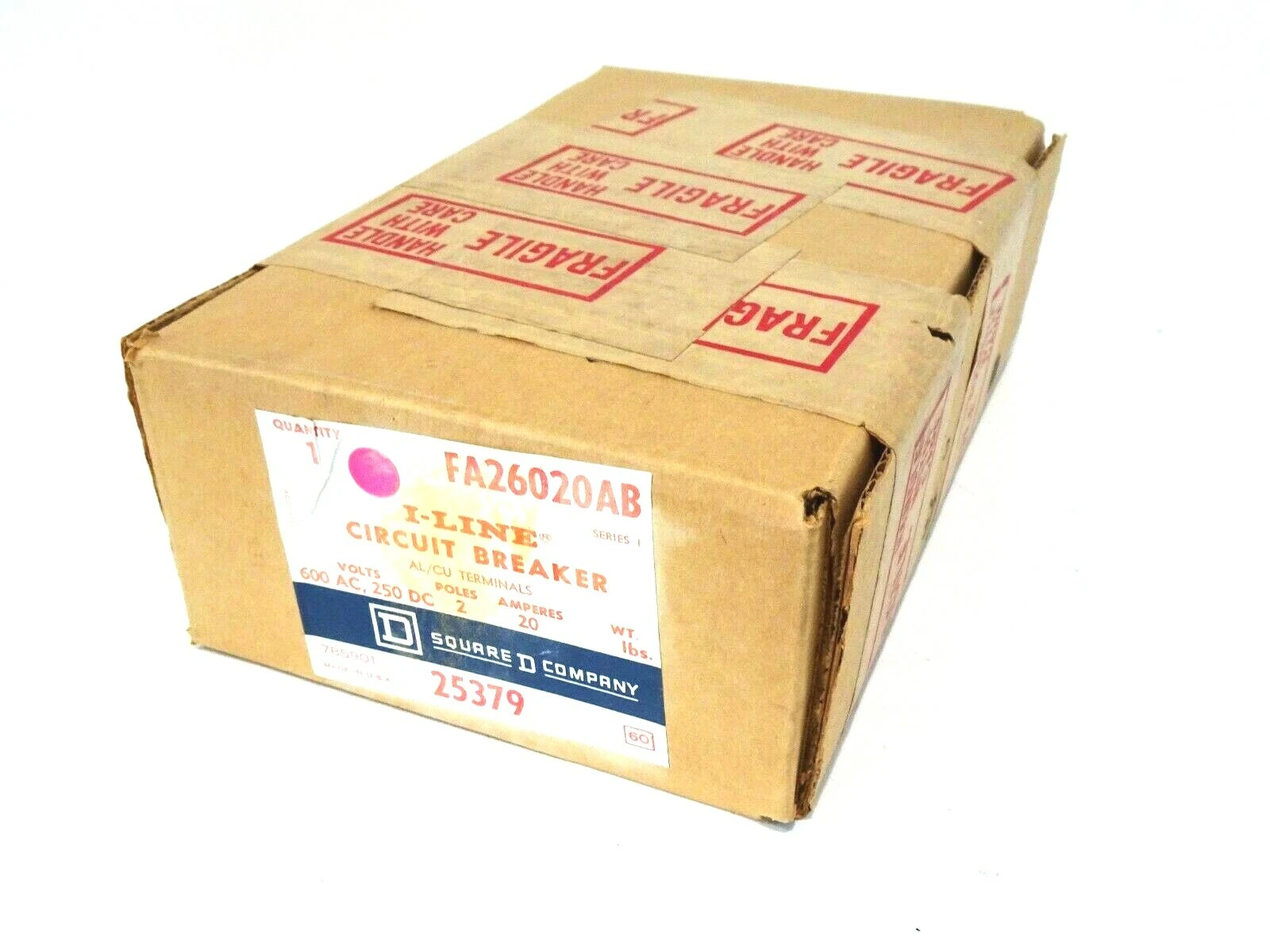 NEW SQUARE D FA26020AB CIRCUIT BREAKER