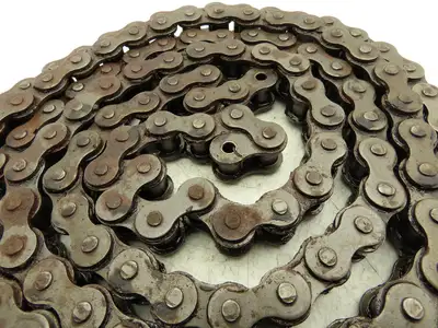 #60-1 360 Roller Chain Standard Duty Riveted Some Surface Rust 2 Connectors