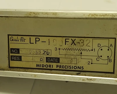 MIDORI PRECISION Linear Position Potentiometer Transducer LP-100FX-32 4" Travel