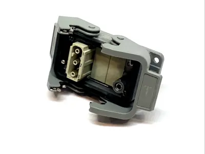 USED HARTING HAN B BULKHEAD HOUSING W/ 09 14 003 2601 A INSERT IP65 OEM