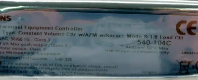 NEW SEALED PACKAGE SIEMENS 540-104C CONSTANT VOLUME CONTROL 540104C
